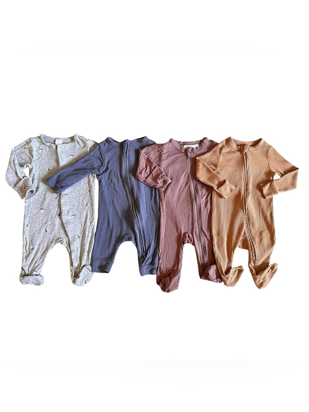 mixed brand 0-3 months baby boy rayon zipper sleepers bundle lot